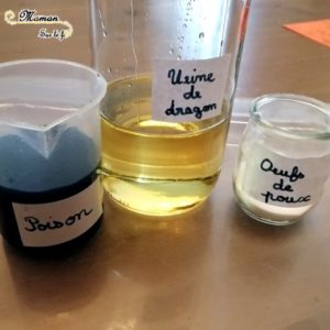 Expériences pour sorciers - Halloween - Laboratoire atelier de potions - chaudron - activité enfants - chimie