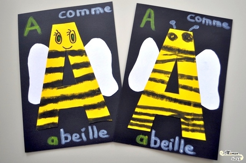 activite-enfant-abecedaire-creatif-a-comme-abeille-araignee-dessin-graphisme-peinture-sticks-mslf