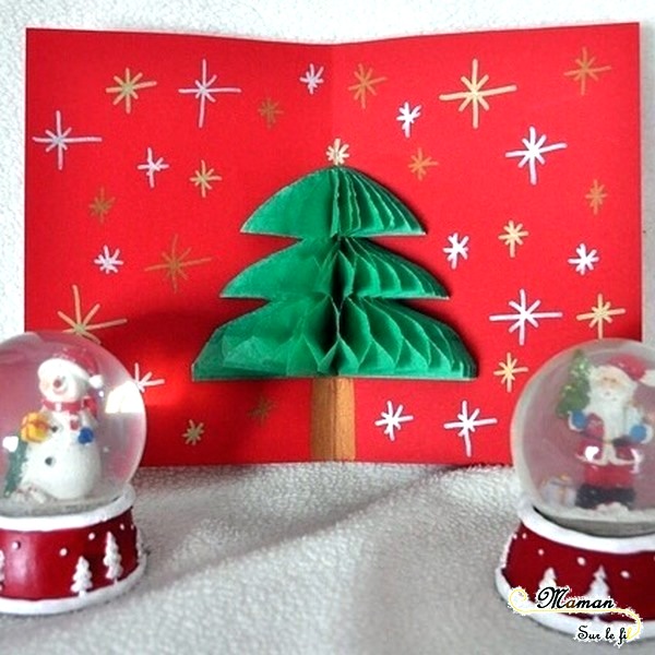 Carte de Noël 3D pop - up carte de voeux (arbre de Noël)