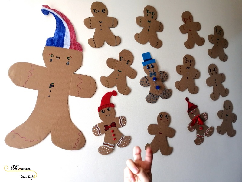 Décorer un petit bonhomme en pain d'épices du conte en carton - feutrine - bouton - activité créative et manuelle enfants - bricolage - DIY - mslf