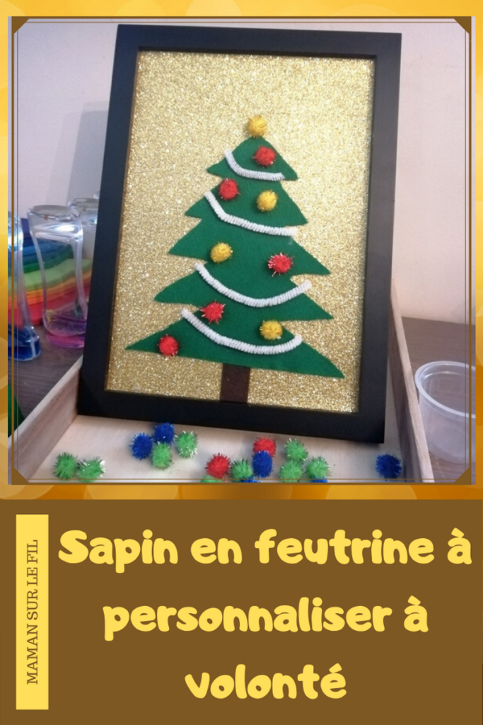 Activité Enfants - Tableaux en feutrine à personnaliser à volonté - sapin et bonhomme de neige - invitation à créer noël et hiver - feutrine et loose part - DIY - mslf