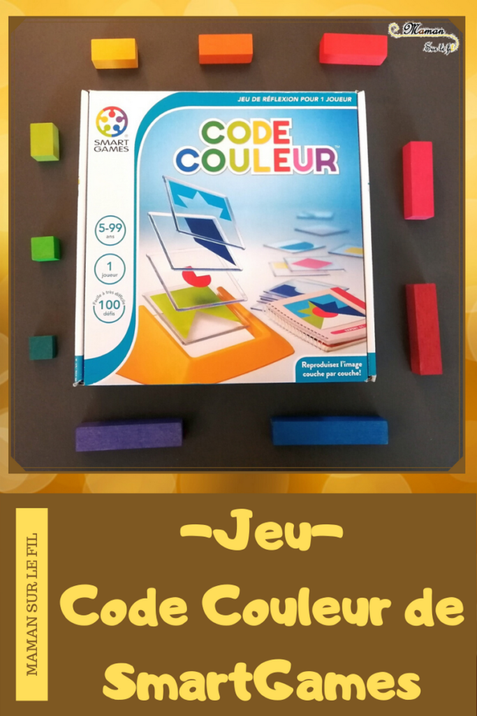 Avis code Couleur de Smartgames - jeu de casse-tête - 1 joueur - 5 ans et plus - reproduction de modele - formes géométriques - défis - mslf