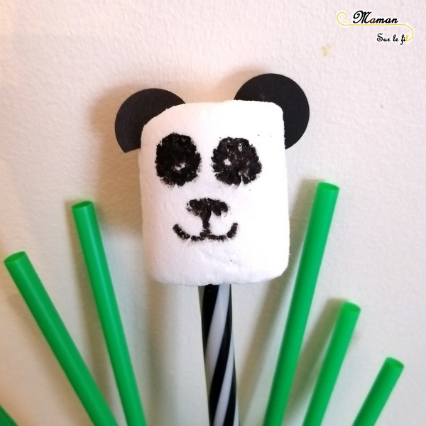 Gouter rigolo - Guimauves Panda - Cuisine Enfants - DIY - Décoration Anniversaire Fait Maison - Chine Asie - DIY Simple et rapide - mslf