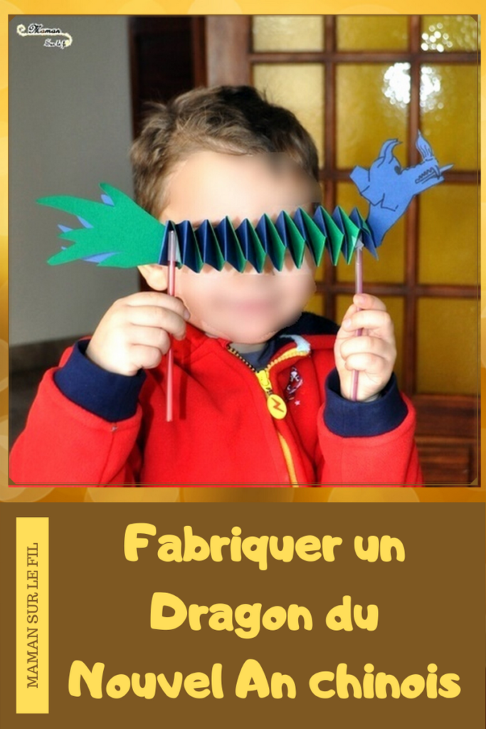 Fabriquer un dragon pour le nouvel an chinois - Bricolage DIY - activité manuelle - accordéon - collage - mslf