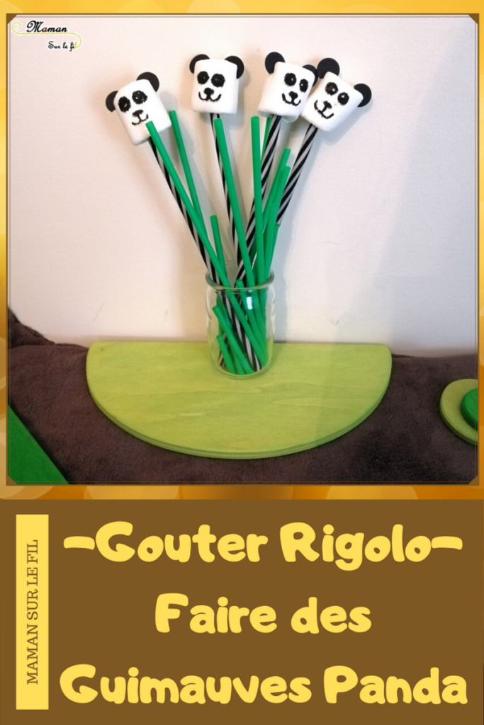 Gouter rigolo - Guimauves Panda - Cuisine Enfants - DIY - Décoration Anniversaire Fait Maison - Chine Asie - DIY Simple et rapide - mslf