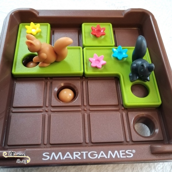 Test et avis Cache Noisettes de Smart Games - Jeu de logique enfants - Casse-tête à défis - Ecureuils provisions - Anticipation et résolution de problème - planification - mslf