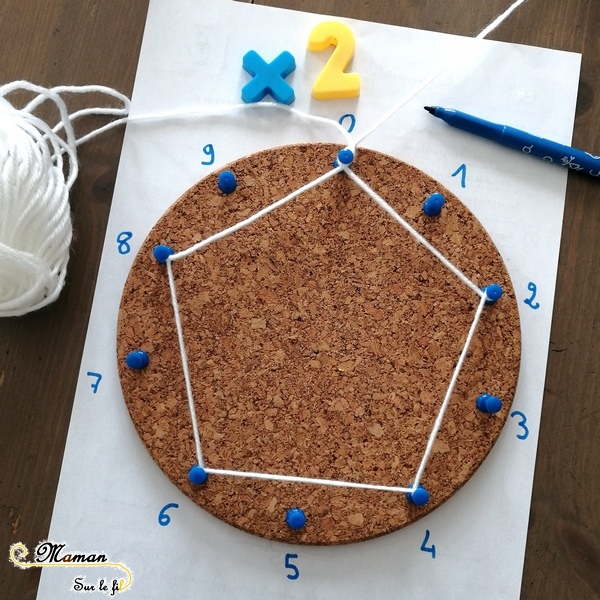 apprendre - réviser ses tables de multiplicayion en s'amusant - ludique - pédagogie waldorf - activité éducative mathématiques - Fabriquer des étoiles avec laine et liège - créatif - mslf