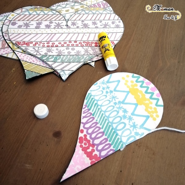 Jeu graphique de la saint-valentin - Graphisme Coeurs avec des dés - suspension 3D - DIY - Bricolage - Reproduction modèle - Amour - amitié - maternelle - mslf