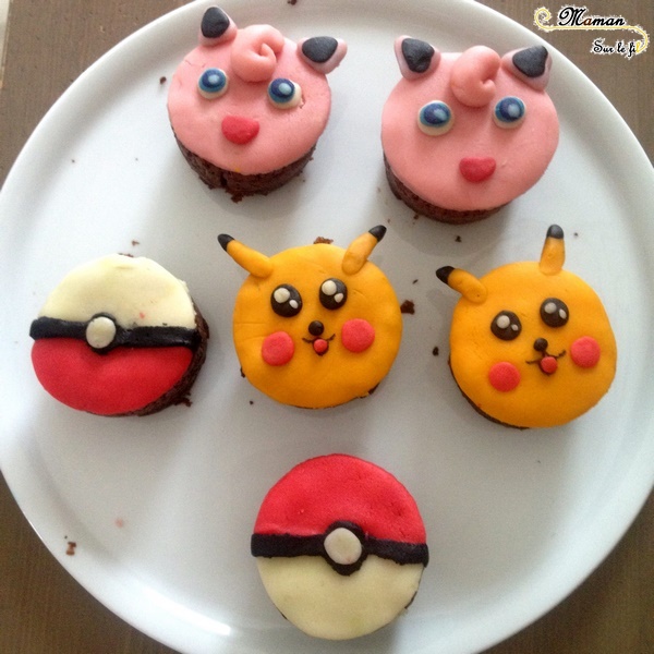 Gâteaux Pokemon - idée anniversaire enfants - pokeball - mini draco - ponyta - cupcake pikachu rondoudou - cake design - mslf