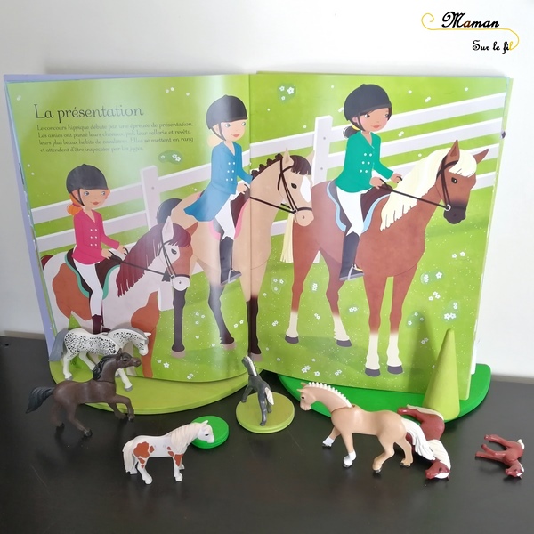 Test avis - J'habille mes amies aux éditions usborne - Le concours hippique et Au poney-club - cahiers activités - autocollants autour des chevaux - 650 gommettes réutilisables - mslf