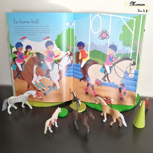 Test avis - J'habille mes amies aux éditions usborne - Le concours hippique et Au poney-club - cahiers activités - autocollants autour des chevaux - 650 gommettes réutilisables - mslf