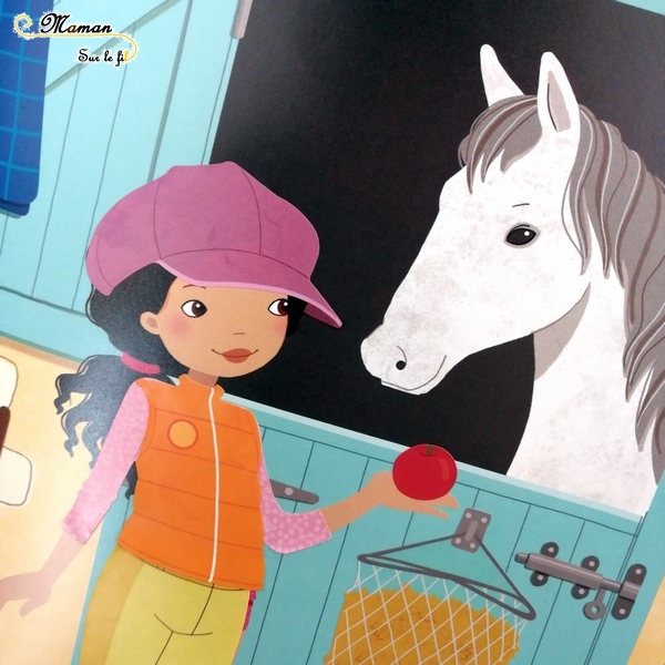 Test avis - J'habille mes amies aux éditions usborne - Le concours hippique et Au poney-club - cahiers activités - autocollants autour des chevaux - 650 gommettes réutilisables - mslf