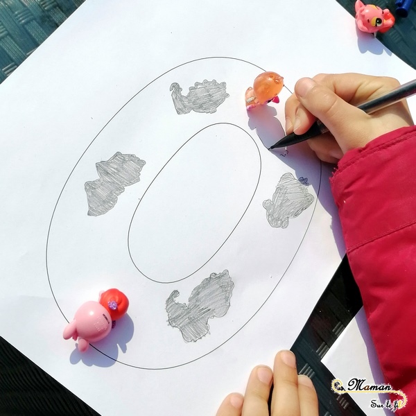 Abécédaire créatif - O comme Ombre Oeil et Oeuf de Pâques - activité manuelle enfants - dessin masking-tape - apprentissage lettres alphabet - maternelle - mslf