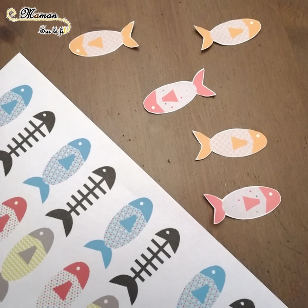 Activité enfants - fabriquer jeux pêche à la ligne DIY Faits maison - récup' - poissons aimantés - magnétique et canne à pêche - 1er avril - poisson avril - mslf