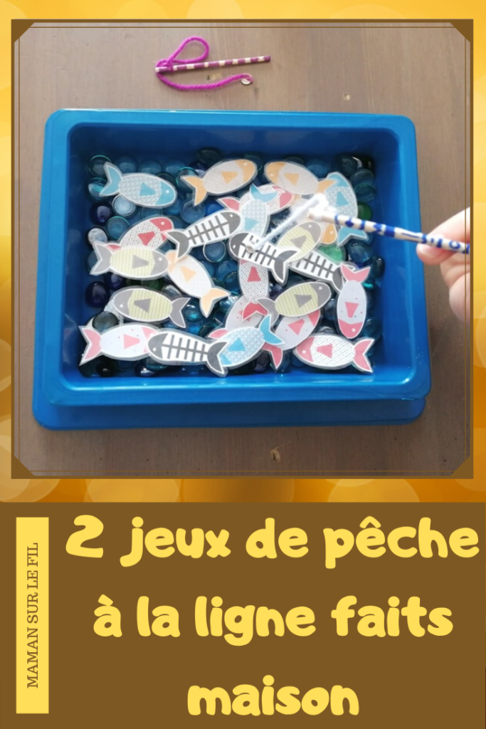 Activité enfants - fabriquer jeux pêche à la ligne DIY Faits maison - récup' - poissons aimantés - magnétique et canne à pêche - 1er avril - poisson avril - mslf