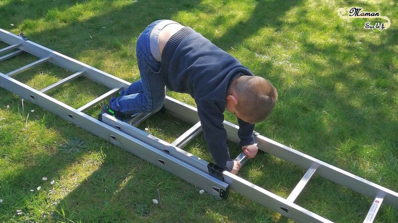 Activité physique enfants - Sport et motricité avec une échelle - déplacement, lancer de balles - précision et puissance - monter se dépasser - mslf