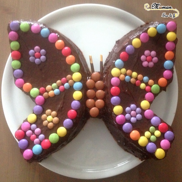 Gâteaux Papillon pour le printemps - idée anniversaire enfants - insectes - ssmarties - chocolat - cake design - mslf