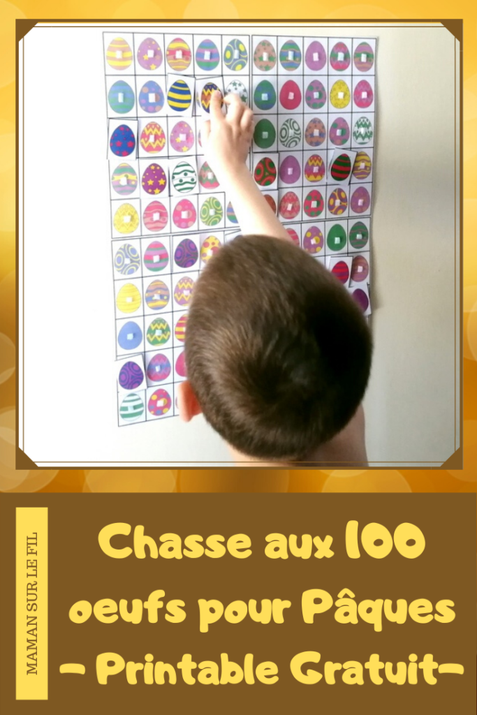 Activité enfants - jeu de pâques diy fait maison - Chasse aux 100 oeufs géante - printable gratuit - à imprimer gratuitement - jeu évolutif - mslf