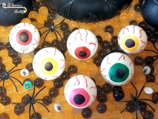 Yeux globuleux de cyclope faits maison pour Halloween avec des balles de ping-pong - Activité enfant - Bricolage - DIY