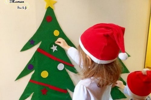 Activité enfants - Fabriquer un sapin géant en feutrine à décorer à volonté - DIY - NOël - art éphémère - mslf