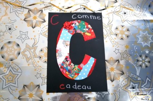 Abécédaire créatif - C comme cadeau et collage - activité enfants récup' - Apprentissage Lettres et Alphabet -Découpage - mslf