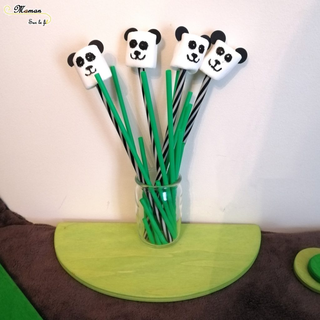 Gouter rigolo - Guimauves Panda - Cuisine Enfants - DIY - Décoration Anniversaire Fait Maison - Chine Asie - DIY Simple et rapide - mslf