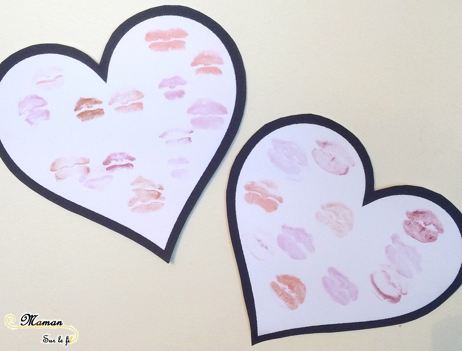 Activité Manuelle Saint Valentin Maternelle Coeurs et Rouges à Lèvres {Activité} - Maman Sur Le Fil