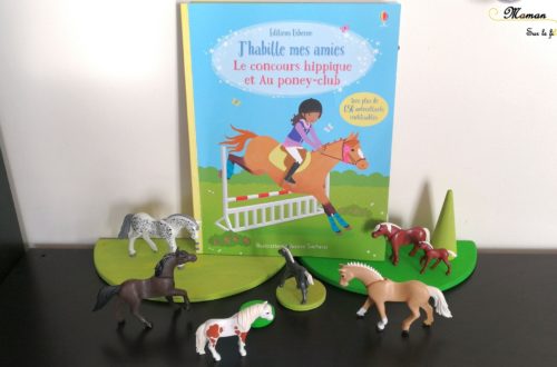 Test avis - J'habille mes amies aux éditions usborne - Le concours hippique et Au poney-club - cahiers activités - autocollants autour des chevaux - 650 gommettes réutilisables - mslf