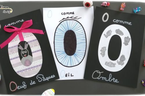 Abécédaire créatif - O comme Ombre Oeil et Oeuf de Pâques - activité manuelle enfants - dessin masking-tape - apprentissage lettres alphabet - maternelle - mslf