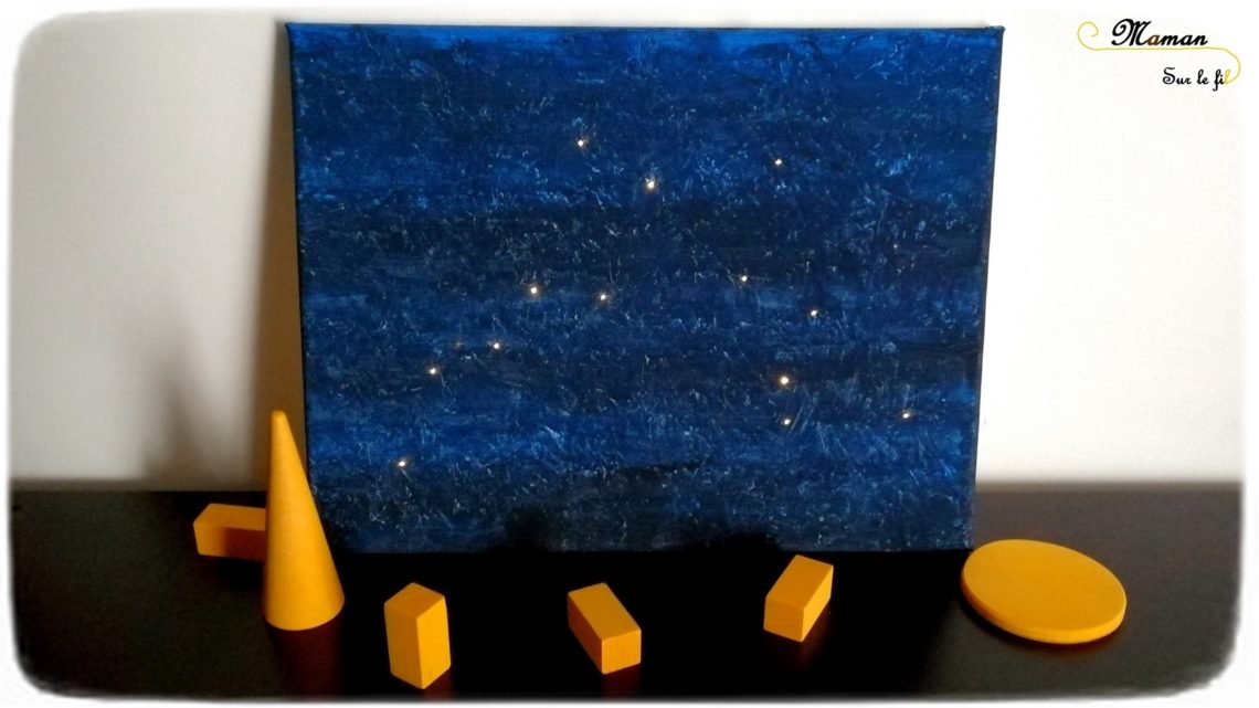 Activité enfants - tableau lumineux des constellations - bricolage - peinture - lumière - sciences - espace - Cycle 2 3 - ciel - nuit et lumière - mslf
