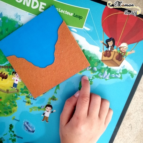 Activité enfants - découvrir travailler les contrastes et formes géographiques avec manipulation - puzzle - relief - cartes - feutrine sensoriel - eau - diy fait maison - mslf