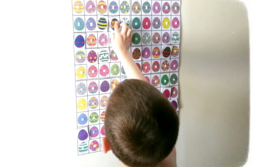 Activité enfants - jeu de pâques diy fait maison - Chasse aux 100 oeufs géante - printable gratuit - à imprimer gratuitement - jeu évolutif - mslf