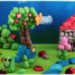 Activité enfants - Créer un paysage printanier en playmais - flocon de mais - jardin des insectes - petites bêtes - Maison, arbre, fleurs, coccinelles, papillons, abeilles - activité créative - mslf