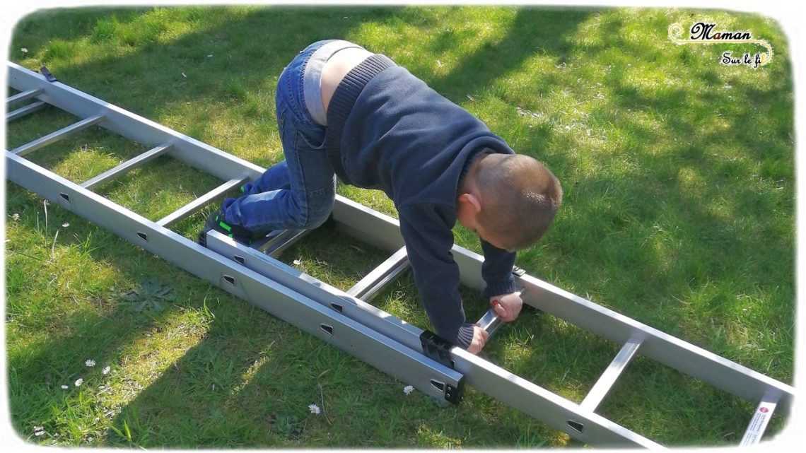 Activité physique enfants - Sport et motricité avec une échelle - déplacement, lancer de balles - précision et puissance - monter se dépasser - mslf