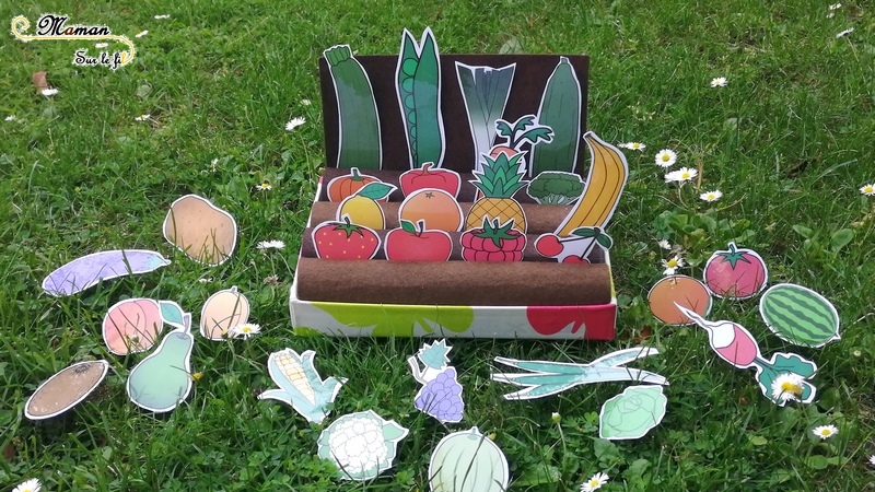 Qui est-ce Fruits et Légumes version potager à manipuler - Jeu DIY - à imprimer à télécharger - Logique - Rv sur le fil -mslf