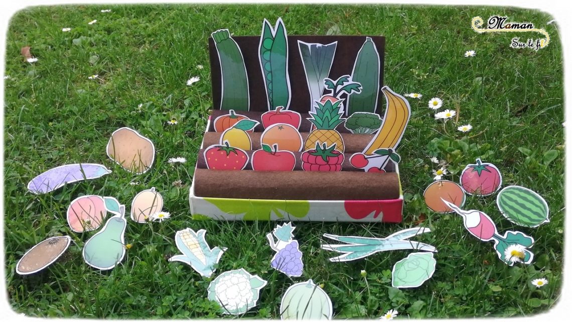 Qui est-ce Fruits et Légumes version potager à manipuler - Jeu DIY - à imprimer à télécharger - Logique - Rv sur le fil -mslf