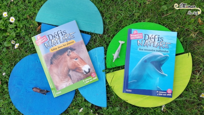 Test et avis livre enfants - Défis Nature - Cheval - Dauphins - Bioviva et Fleurus - Romans Premières lectures - cp - ce1 - Jeux et compréhension - littérature enfant - mslf