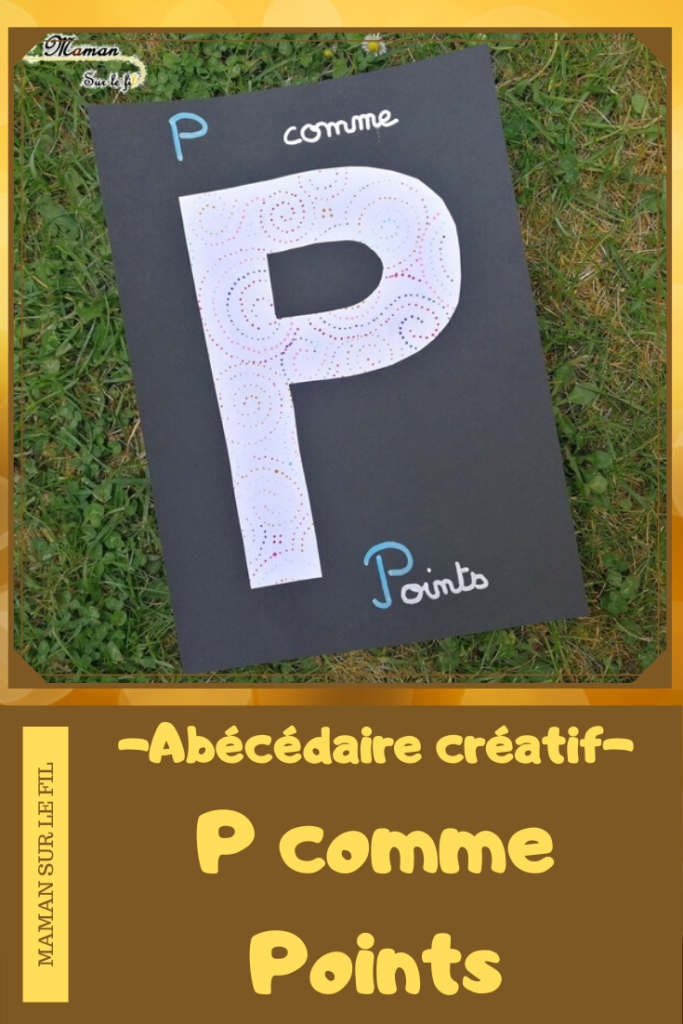 Abécédaire créatif - P comme Points et Pschiit - activité manuelle enfants - dessin essuie-tout et eau - vaporisateur - apprentissage lettres alphabet - maternelle - mslf