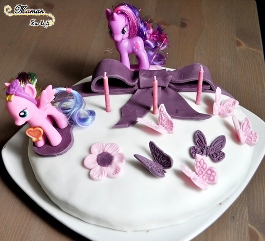 Gâteaux Licorne et Little Pony - idée anniversaire enfants - Chevaux et Mon petit Poney - dessin animé - smarties - pâte à sucre, glaçage - cake design - mslf