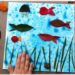 Créer un tableau des fonds marins avec des éléments de la nature - Land Art - Animaux marins, poissons, méduses, algues - Peinture bulles et papier bulle - Activité créative enfants été - Arts Visuels activité enfants - mslf