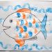 Activité Enfants été et premier avril - Peinture Poisson avec une carotteEcailles et vagues - Art visuel Maternelle - Activité créative - mslf