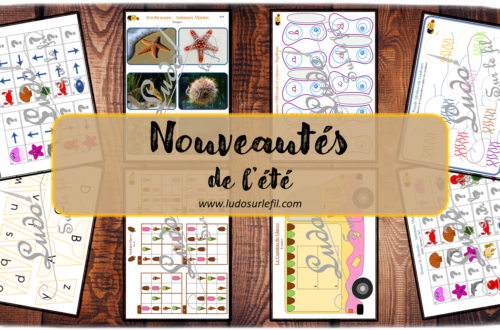 Nouveautés de l'été - Boutique en ligne Ludo sur le fil - fichiers jeux pdf - Glaces et animaux marins - papillons et printemps - mslf