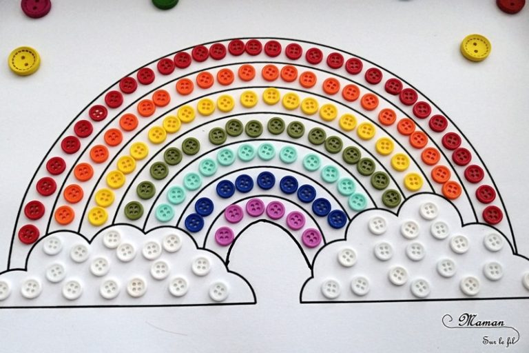 Créer un arc-en-ciel avec des boutons {Activité} - Maman Sur Le Fil