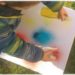 Activité créative extérieure enfants - technique de peinture rigolote - Peinture avec un vaporisateur, peindre avec un spray - Arts visuels - jardin et couleurs - maternelle - mslf