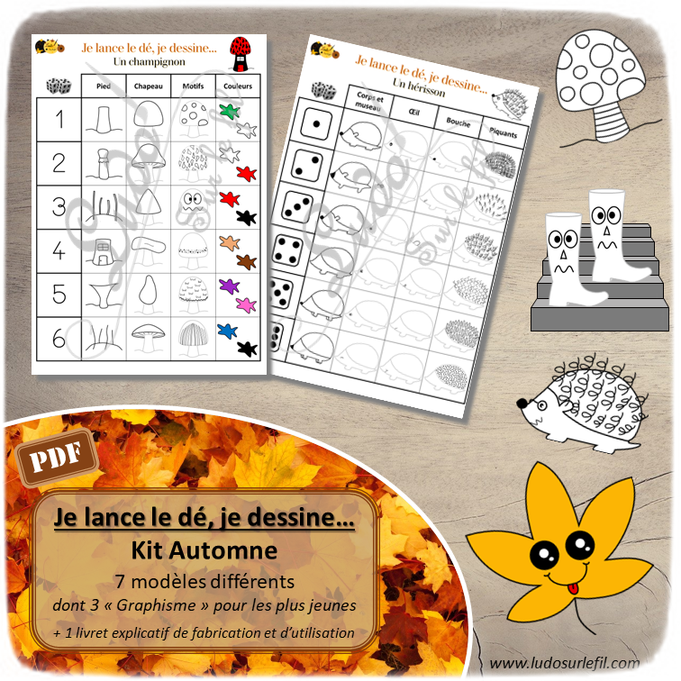 Nouveautés de septembre - Boutique en ligne Ludo sur le fil - fichiers jeux pdf à imprimer - Ecole, rentrée, animaux rigolos, météo et ciel, automne et halloween - mslf