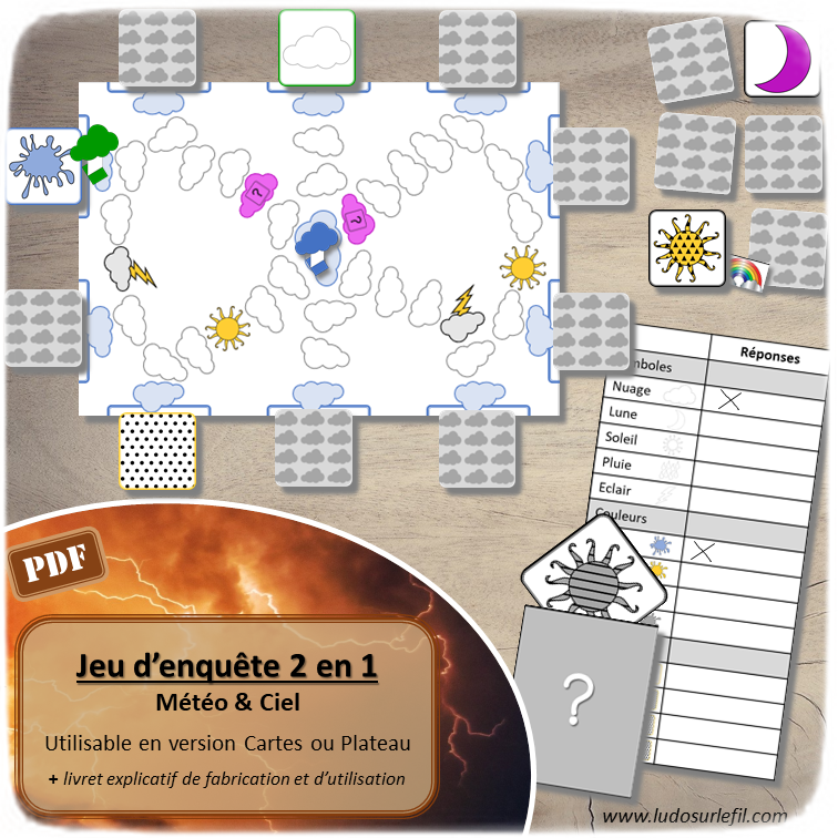 Nouveautés de septembre - Boutique en ligne Ludo sur le fil - fichiers jeux pdf à imprimer - Ecole, rentrée, animaux rigolos, météo et ciel, automne et halloween - mslf