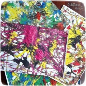 Participations au RV sur le fil : Techniques de peinture originales - Activités créatives enfants