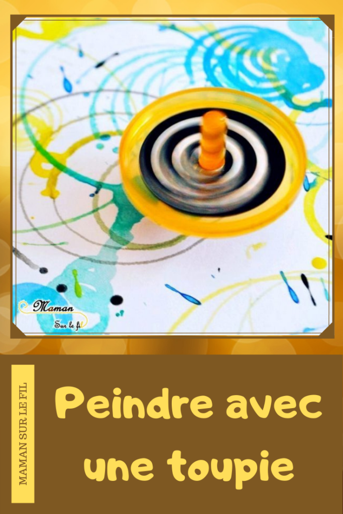 Activité créative enfants - technique de peinture rigolote - Peinture à la toupie - Arts visuels - encre ett spirales - maternelle - mslf