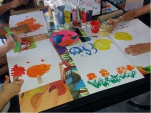 Participations au RV sur le fil : Techniques de peinture originales - Activités créatives enfants