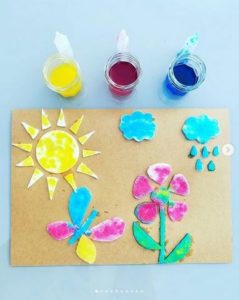 Participations au RV sur le fil : Techniques de peinture originales - Activités créatives enfants